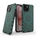 thumbnail image 1 of Magnetic Designed for iPhone 15 Case, Drop Protection Heavy Duty Case Compatible with Mag-Safe Charging, Raised Camera Corners Protection Cover for iPhone 15, Darkgreen, 1 of 8