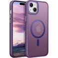 thumbnail image 1 of Magnetic Designed for iPhone 15 Plus Case [Military-Grade Drop Tested] [Compatible with Magnet] Slim Frosted Case for iPhone 15 Plus Case Phone Case (6.7"), Deep Purple, 1 of 12