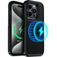 thumbnail image 1 of Magnetic Designed for iPhone 15 Pro Max & iPhone 14 Pro Max Case 6.7", [ Grade Drop Protection] [Compatible with MagSafe] Dual Layer Heavy Duty Protective Phone Case Cover-Black, 1 of 14