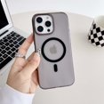 thumbnail image 1 of Magnetic Designed for iPhone 16 Case, [Compatible with Magsafe] [Military-Grade Drop Protection] Transparent Rugged Phone Case for Apple iPhone 16 with Shockproof Bumper,Black, 1 of 8