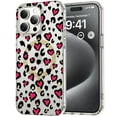 thumbnail image 1 of Magnetic Designed for iPhone 16 Pro Case Clear Compatible with MagSafe Cute Leopard Print Pattern Soft TPU Bumper Shockproof Anti-Scratch Slim Phone Cover for iPhone 16 Pro, Rose, 1 of 7