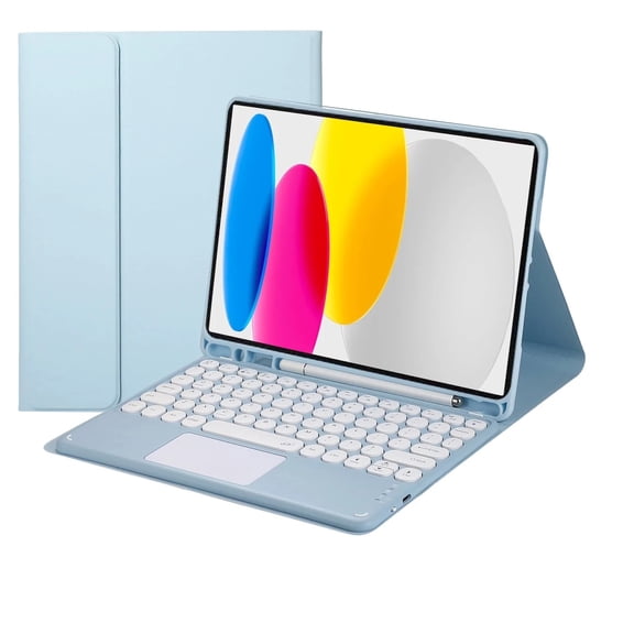 Magnetic Detachable Bluetooth Touch Keyboard for iPad Air 6 (2024l)11-inch and the iPad Air 7 (2025)11-inch Case Round-cap keyboard