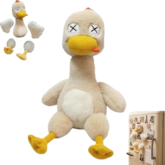 Magnetic Detachable Duck Plush Toy, 8.66 Inch Soft Stuffed Duck with Removable Limbs, Cute Plushie Stress Relief Decor (1pcs)