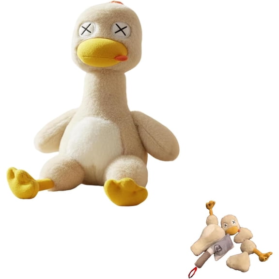 Magnetic Detachable Duck Plush Toy - Removable Parts Stress Relief Stuffy, DIY Creative Decor Gift for Adults Teens, Cute Desk Shelf Decoration