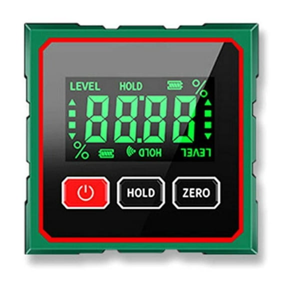 Magnetic Digital Angle Finder with Electronic Laser,2025 Upgraded 4-Side Strong Magnetic Angle Gauge,IP54 Waterproof Inclinometer Level,Digital Level with LCD Display for Woodworking Renovations