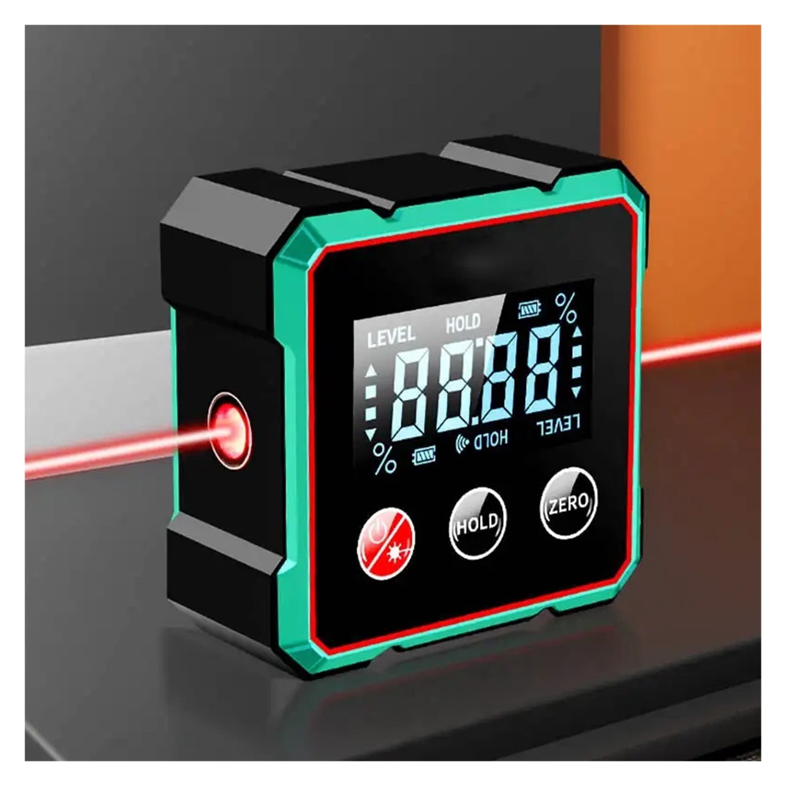 Magnetic Digital Angle Finder with Electronic Laser Gauge Ruler 360° LCD Electronic Protractor ,Water-Proof & Dust Resistant