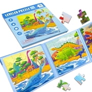 Magnetic Dinosaur Puzzles for Kids Ages 3-5, Puzzles for Toddlers 2-4, Travel Activity Toy Gifts for Boys Girls 3 4 5