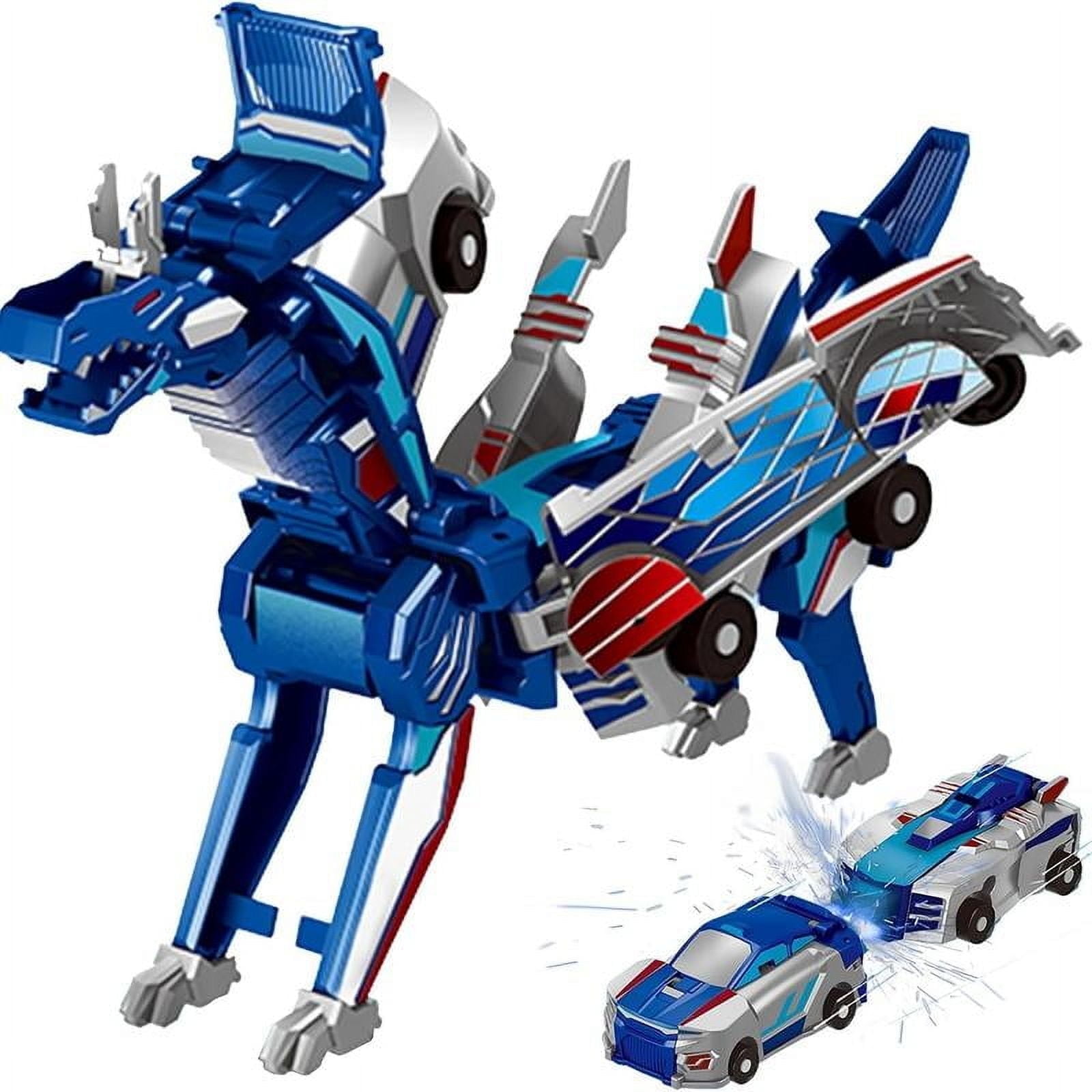 Magnetic Dinosaur Transformer Car Toy, 2-in-1 Magnetic Cars That