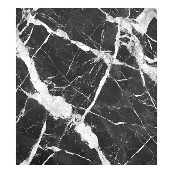 Magnetic Dishwasher Decal - 23x26 Inches  Single-Sided Print, Cuttable, for Dishwasher, Refrigerator, and Other Metal SurfacesBlack and White Marble