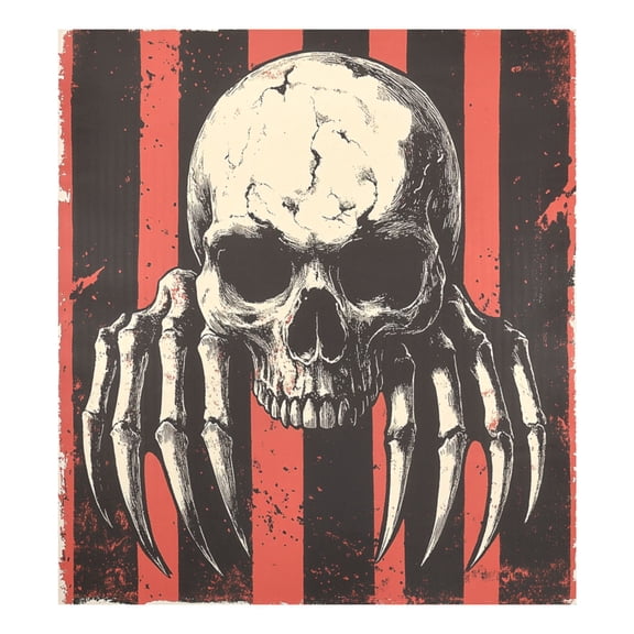 Magnetic Dishwasher Decal - 23x26 Inches  Single-Sided Print, Cuttable, for Dishwasher, Refrigerator, and Other Metal SurfacesSkull with Long Claws Sticker