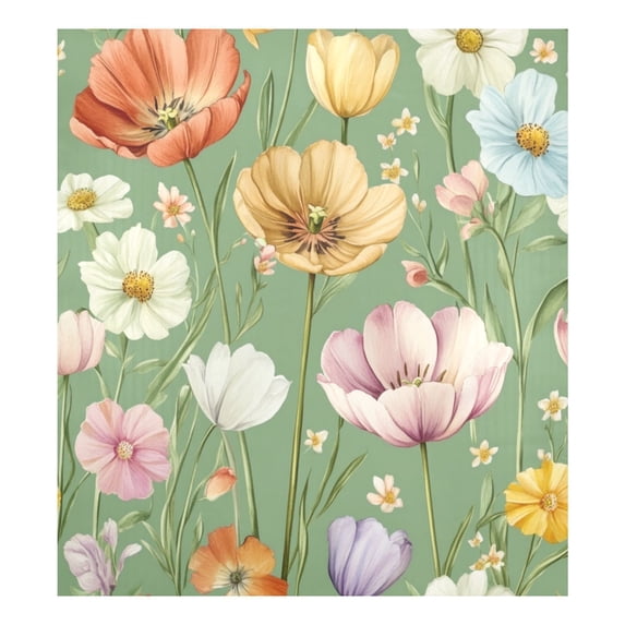 Magnetic Dishwasher Decal - 23x26 Inches ， Single-Sided Print, Cuttable, for Dishwasher, Refrigerator, and Other Metal Surfaces，Watercolor Pastel Flowers Tulips
