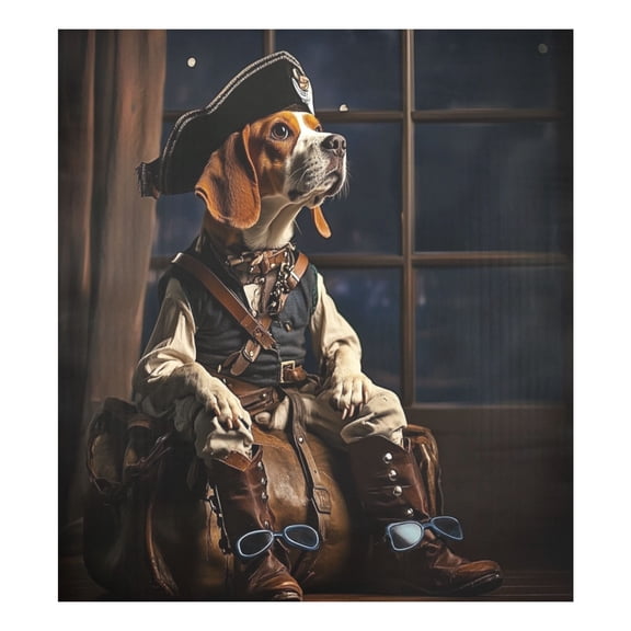 Magnetic Dishwasher Decal - 23x26 Inches Single-Sided Print, Cuttable, for Dishwasher, Refrigerator, and Other Metal SurfacesA Sitting Beagle