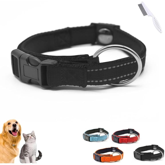 Magnetic Dog Collar, Dog Collar Reflective Magnetic Waterproof Design, Double-Layer Fabric with Breathable and Reflective Design