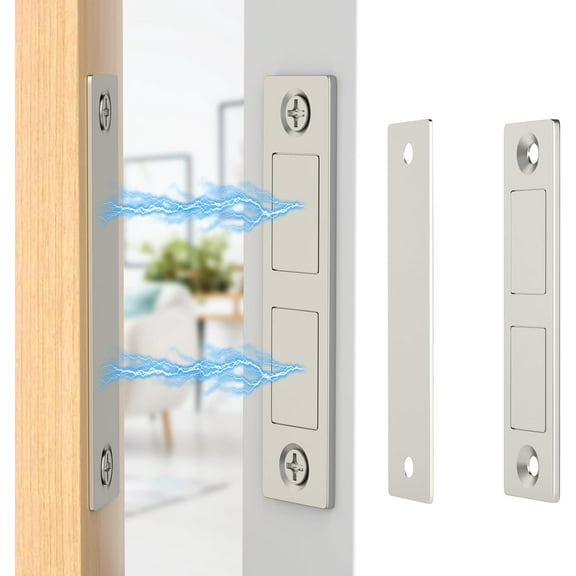 Magnetic Door Catch, 30 LB Cabinet Door Magnetic Catch Heavy Duty, Magnets Door Closer, Screw on Magnet Closet Door Catch, Double Drawer Magnets Latch for Wardrobe Cabinets Closing