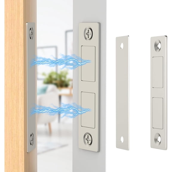 Magnetic Door Catch, 30 LB Cabinet Door Magnetic Catch Heavy Duty, Magnets Door Closer, Screw on Magnet Closet Door Catch, Double Drawer Magnets Latch for Wardrobe Cabinets Closing