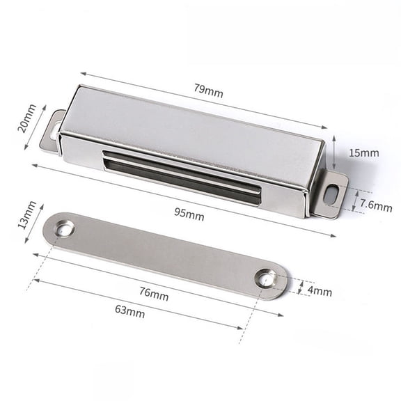 Magnetic Door Catch Strong Heavy Duty Cupboard Magnets Kitchen 40Kg Door L