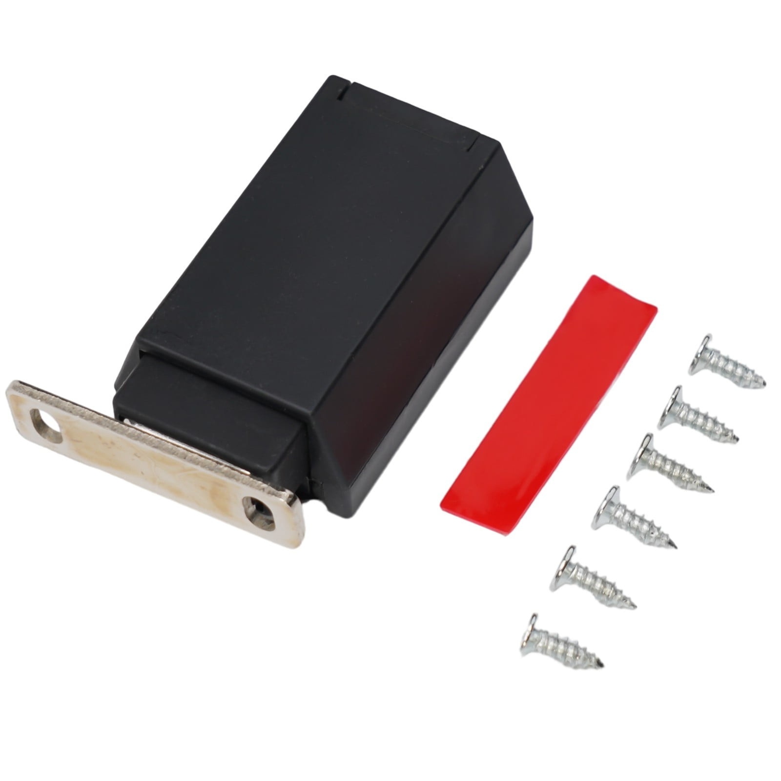 Door Catches Heavy Duty Push To Open Catch For Obscure Door, Plastic Black