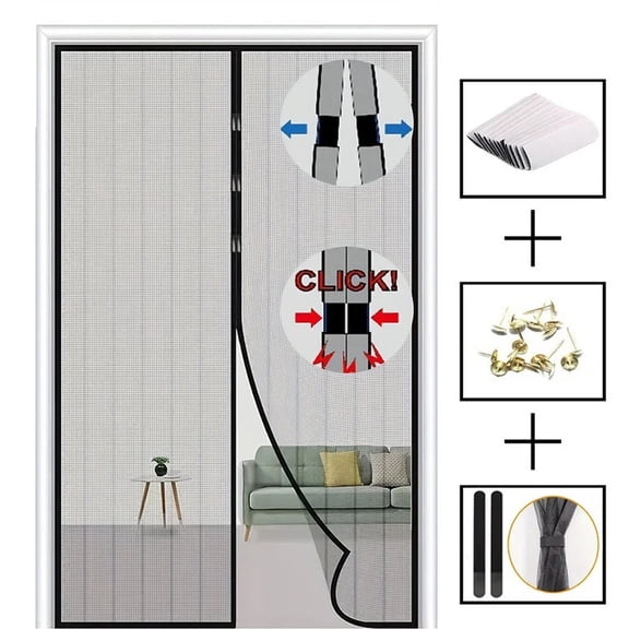 Magnetic Door Curtain Automatic Mosquito Closing Door Screen Net Anti Bug Fly Insect Partition Curtain Mesh Summer Indoor Tools
