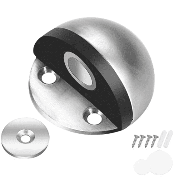 Magnetic Door Holder with Soft-Catch Technology for Preventing Door Slams, Easy Installation Stainless Steel