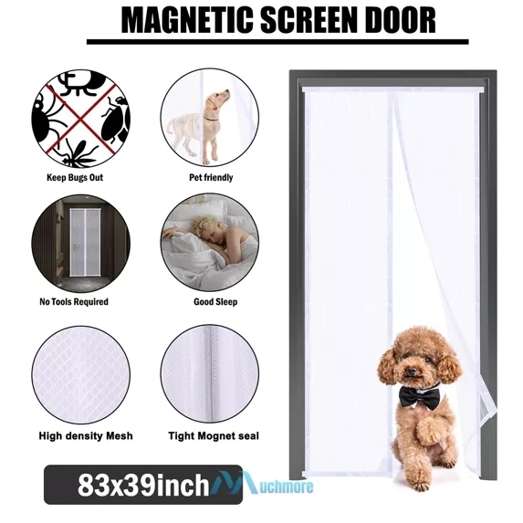 Magnetic Door Mesh Screen Gate Mesh Hands-Free Mosquito Anti Bug Net Fly Curtain