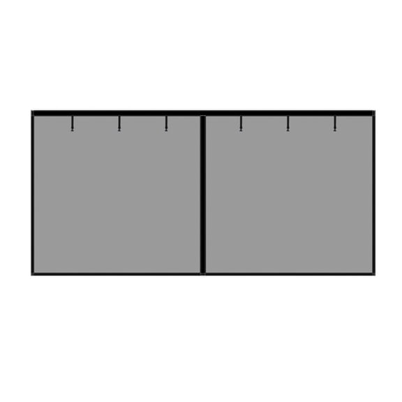 Magnetic Door Screen, 2 Car Garage Mesh Net Magnet Closure Durable Insect Protection Enclosure Easy Installation Privacy Screen Mesh Barrier Outdoor Shielding Net, 12x7FT