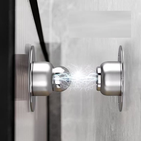 Magnetic Door Stop, Charcoal Black, Strong Hold for Wall and Floor Protection, 1 Piece