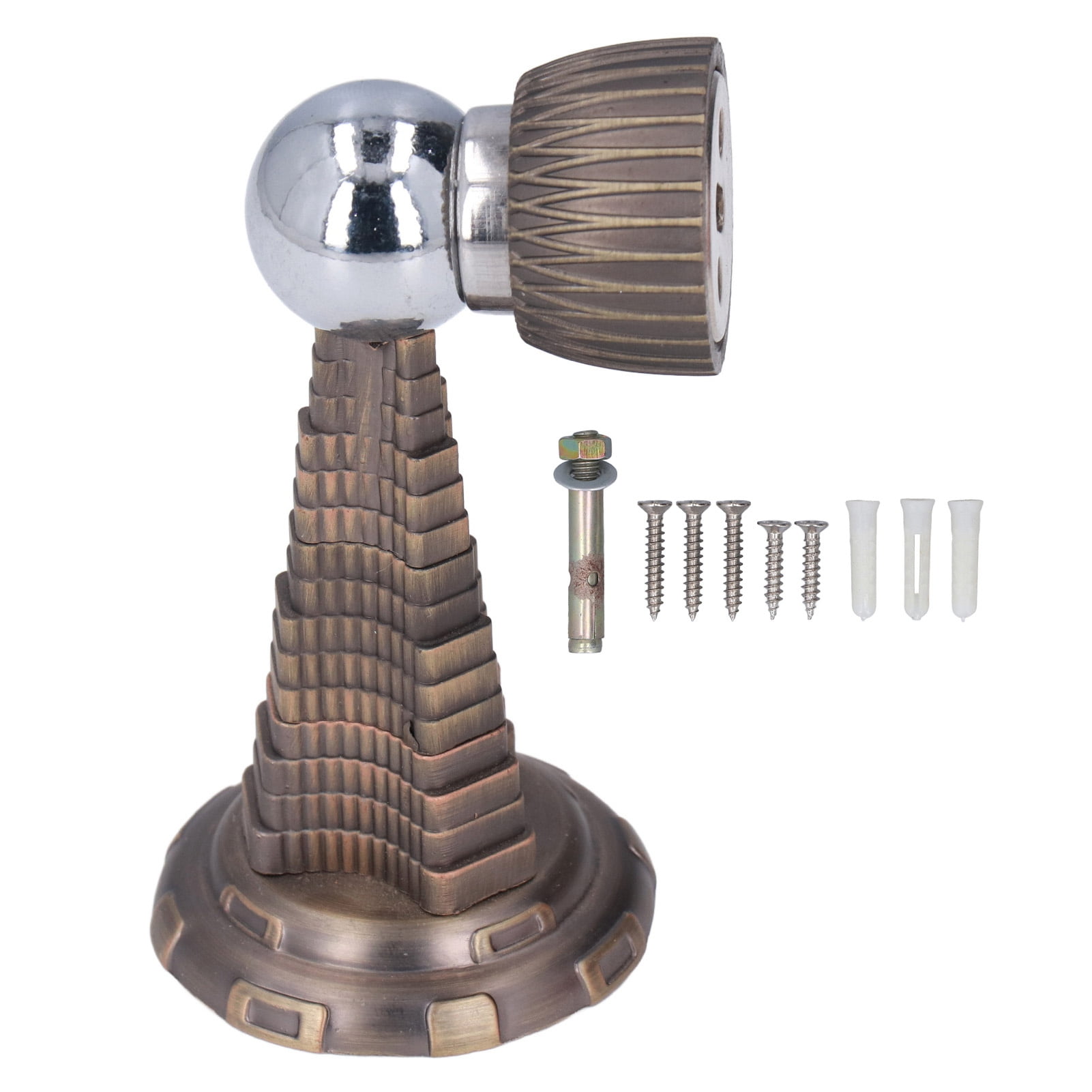 Door Stop Wall Mount Zinc Alloy Door Stopper with Accessories