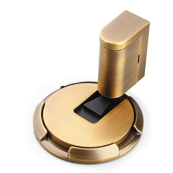 Magnetic Door Stopper, 2024 New Punch-Free Mechanical Silent Floor Door Stop, Magnetic Door Stoppers Duty No Drill Door Stopper, Adhesive Stopper Wall Protector for Office Home Garage (Brown Bronze)