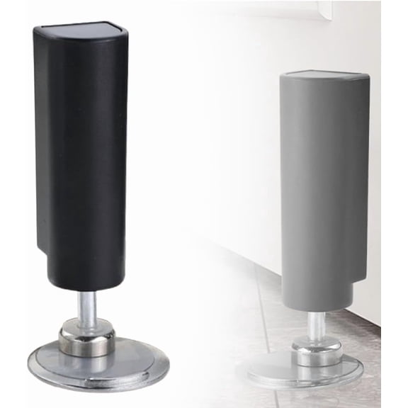 Magnetic Door Stopper, Adhesive No-Drill Security Door Stop for Inside Doors (Black)