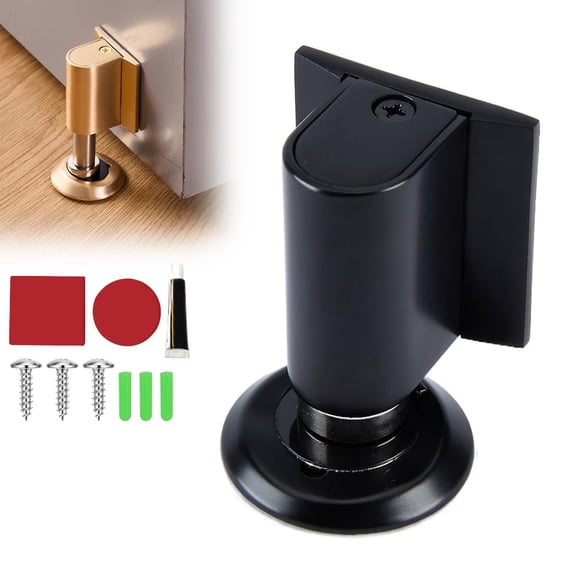 Magnetic Door Stopper Floor Mounted Door Catch, No Drill Door Wedge Holder for Inside Doors