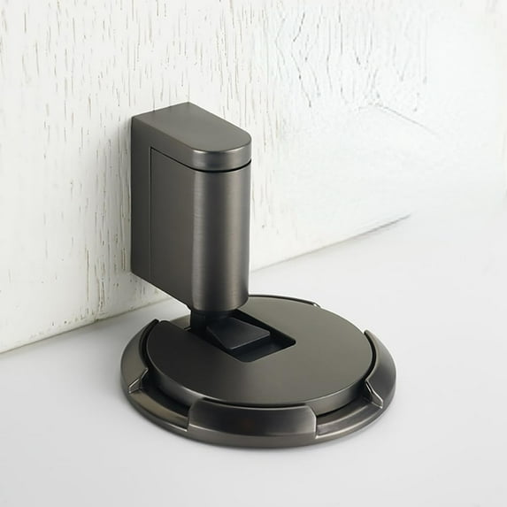 Magnetic Door Stopper, Punch-Free Adjustable Silent Magnetic Door Stop, Heavy Duty Adjustable Door Stop Magnetic Floor Door Stoppers Magnetic Door Catch Holder for Bottom of Door(Gray)