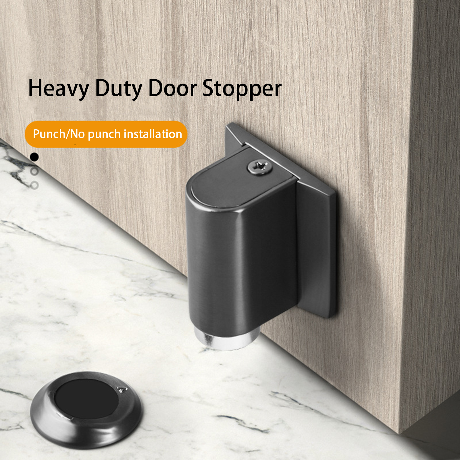 Door Stopper Wall Protector Heavy Duty Zinc Alloy Adjustable