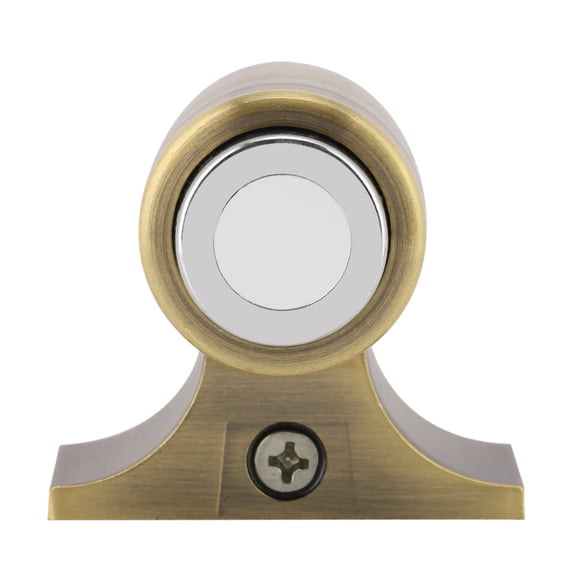 Magnetic Door Stopper Zinc Alloy Stop Catch Wall Floor Mount Windproof Safe Security Gate Latch Soft Catch Shield Holder, Green Bronze Coating, 1.89 x 1.54 Inches / 48 x 39mm