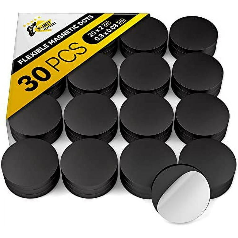  Magnetic Dots - Self Adhesive Magnet (0.8 x 0.8) Peel &  Stick Circles Flexible Sticky Magnets Sheets is Alternative to Squares,  Stickers, Strip and Tape (100 Pcs) : Office Products
