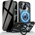 thumbnail image 1 of Magnetic Double-Sided Glass Privacy Phone Case Compatible with for iPhone 17/17pro/17pro Max/18AiR with Security Lock, Comes with Kickstand and Camera Lens Protection., 1 of 5