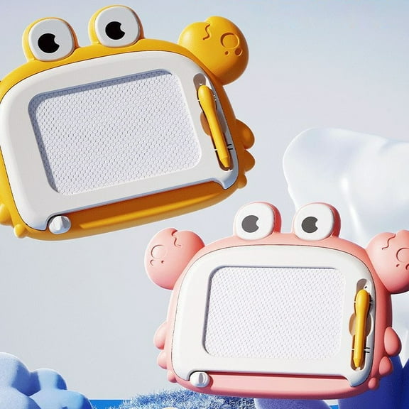 Magnetic Drawing Board | Erasable Colorful Doodle Pad | Large Surface Art Toy | Includes Magnetic Pen & Sliding Eraser | Durable ABS Material | 29x22x4cm | Blue or Orange | For Creative Painting