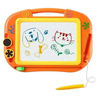  Wellchild Magnetic Drawing Board for Toddlers,Travel Size  Toddlers Toys A Etch Toddler Sketch Colorful Erasable with One Carry Bag  Magnet Pen and Three Stampers : Toys & Games