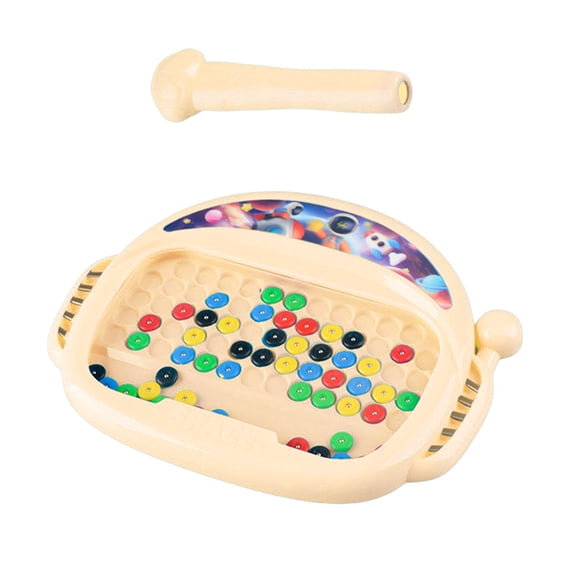Magnetic Drawing Board For Kids,Colorful Bead Sketch Pad,Portable Educational Writing Toy,Pen Grip Training Skill Tool,Bright Color Cognition Plaything,Toddler Early Learning Gift