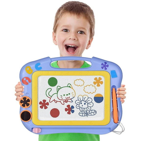 Magnetic Drawing Board Kids Magna Doodle Board Travel Size Toddler Toys Sketch Writing Colorful Erasable Sketching Pad Holiday Birthday Gifts Girl Boy Educational Learning Toy