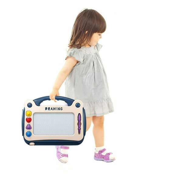 Magnetic Drawing Board, Kids Sketch Pad, Educational Magnetic Doodle Toy for Toddlers and Preschoolers, Lightweight Portable Artboard with Colorful Drawing Areas and Magnetic Pen