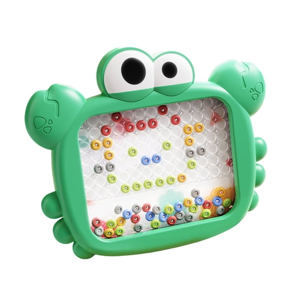 Drawing Board Large Doodle Pad with Pen Beads, Montessori Toy and Travel Toy 2 in 1, Cartoon Dot Art Design, Durable Portable for Little Artist, Birthday Christmas Gift