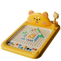 Magnetic Drawing Board, Large Magnet Doodle Board with Pen and Dot Beads, Magnetic Dot Art Travel DIY Set for School Home Household