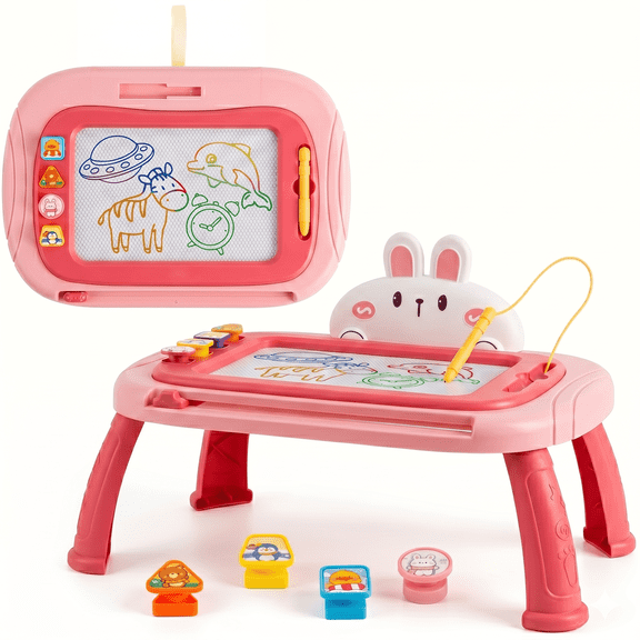 Magnetic Drawing Board, Sketch Magnet Doodle Board Pad Toys, Educational Learning Table Toy for Toddlers 1-3, Portable Travel Toy for Baby Kids Boys Girls Age 1 2 3 4 Year Old Christmas Birthday Gift