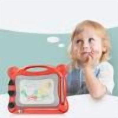 Magnetic Drawing Board for Toddlers, Erasable Colorful Graffiti Writing Pad, Doodle Art Toy with Sliding Eraser, Safe ABS Material, Educational Travel Toy for Kids 3+ Years, Creative Drawing Gift