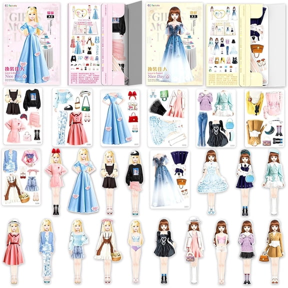 Magnetic Dress Up Paper Dolls for Girls Ages 4-7, Pretty Princess Game Paper Dolls Dress Up Toys, Creating Imaginative Birthday Gifts