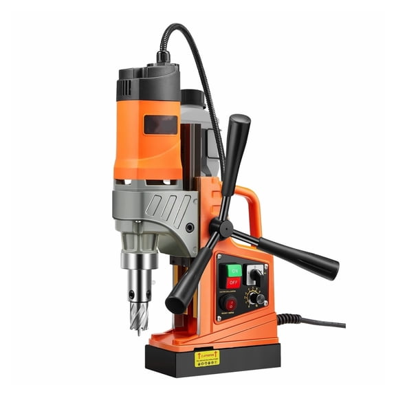 Magnetic Drill 1450W 12500N Portable Mag Drill Press 800RPM, Heavy Duty Variable Speed Core Drill with 40mm Capacity, for Steel Fabrication & Construction