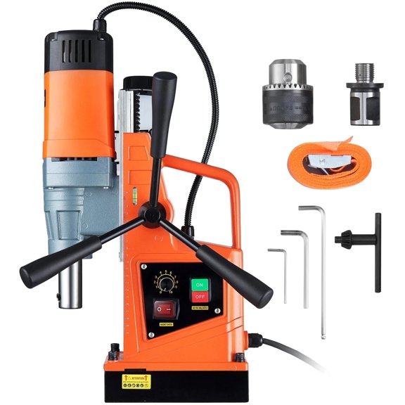 Magnetic Drill 1550W 2" Boring Diameter 13000N 500 RPM Portable Electric Mag Drill Press W/Variable Speed Drilling Machine ,Easy to Operate