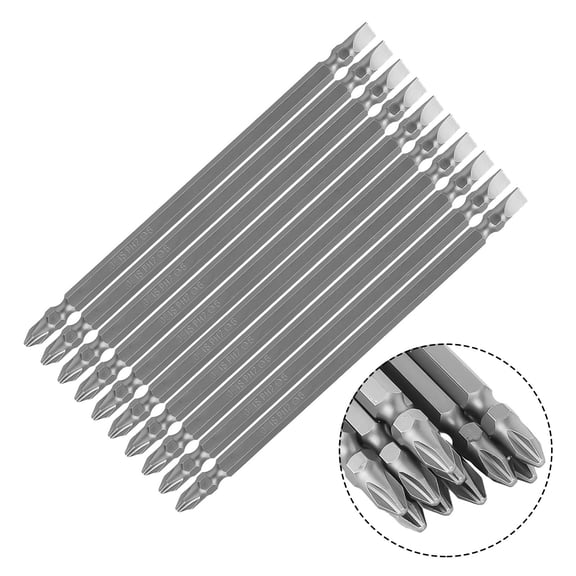 Magnetic Drill Bit Cross Ph2 X Slot 6Mm Electric Screwdriver Bits Double Head 150Mm