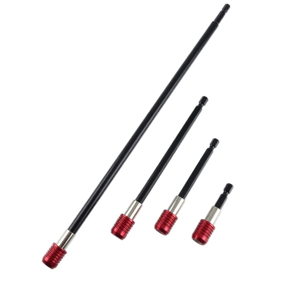 Magnetic Drill Bit Extension Set, 4Pcs 2/4/6/12 Inch Quick Release Hex Shank Holder for Impact Driver, Screwdriver Bits Nut Socket Adapter 12 Inch