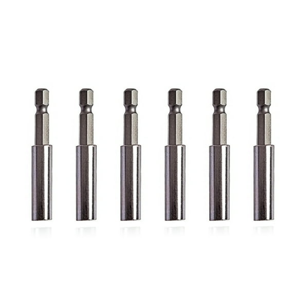 Magnetic Drill Bit Holder 6 PCS 60MM Drill Bit Extension Socket Holder with 1/4-Inch Hex Shank